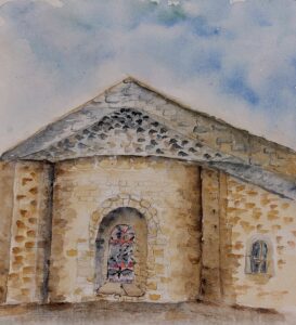 Le chevet de l'église romane