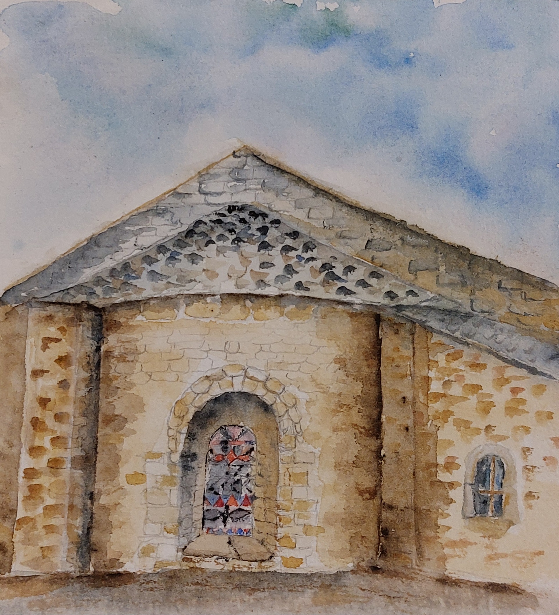 Le chevet de l'église romane